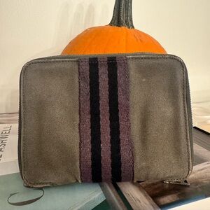 Hermes Gray Cloth Card Wallet
